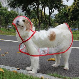 L8XL Large Size Dog Raincoat Waterproof Transparent Thickened Big Cloaked To Prevent Water Seepage Rain Coat 240429