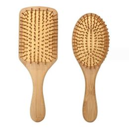 Bamboo Hair Comb Paddle Brush Hairbrush Massage Hair Brush Large Comb Detangling Hair Combs SAC Massager Prevent Trichomadesis