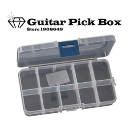 10 Grids Plastic Plectrum Case Storage Box Adjustable Grid Size Keep Your Guitar Picks and Other Small Things