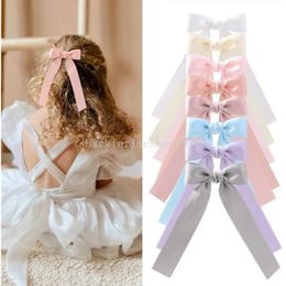 Vintage Ribbon Bow elegant Hairpin Hair Claw Side Clips for Women Girls Colour of macaron Hair Accessories Headwear