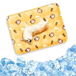 Dog Cooling Pad Summer Pet Ice Pad Cooling Ice Pad Cooling Cat Ice Pad Recycled Large Dog Sleeping Bag Cold Sensitive Fabrics 240422