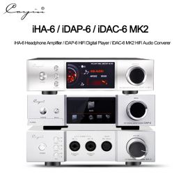 Amplifier Cayin iHA6 iDAP6 iDAC6 MKii Audio Decoder Full Balanced Desk Headphone HIFI Tube Amplifier AMPs Aluminium Enclosure Quloos 666SET