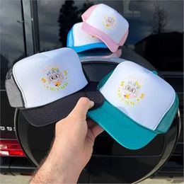 Ball Caps Truck Hat Anita Max Wayne Cute Baseball C Printed Cartoon C Mesh Hat Girl Boy Spring/Summer Adjustable Mesh Snack C J240506