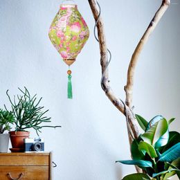 Table Lamps Silk Decorate Oriental Chinese Or Japanese Hanging Paper Decorates Cloth Floral Pattern Festival Retro