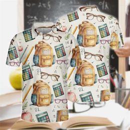 Men's Polos Funny Design Math Chemistry Graphic Polo Shirts For Men Clothes Teacher Student Short Sleeve Literature Book Shirt Y2K Tops