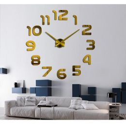 New Design Clock Watch Wall Clocks Horloge 3d Diy Acrylic Mirror Stickers Home Decoration Living Room Quartz N jllxLt sinabag3638069