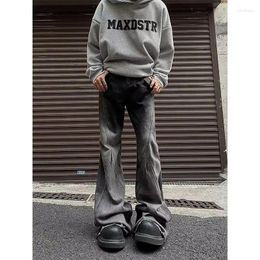 Herrenhose Amerikaner Retro lässig losen ausgestellte Jeans koreanischer Stil Harajuku Hip Hop Streetwear Männer Modekleidung Y2K