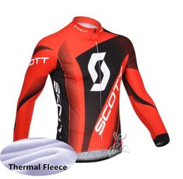 2021 team Mens Cycling Winter Thermal Fleece jersey mtb Bicycle Shirt Long Sleeve Racing tops cycling clothing ropa ciclismo Y201225018320970