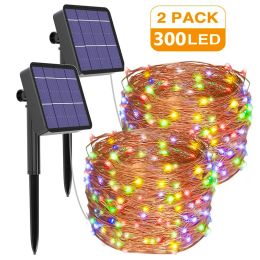 Decorations 1/2pack Outdoor Solar Led Lights Waterproof Copper Wire Fairy Lights for Balcony Garden Decoration Trees Patio Weddings Party