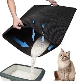 Houses Cat Litter Mat Waterproof EVA Double Pet Cat Litter Box Nonslip Cat Scratching Mat Pet Clean Supplies Foldable Pets Carpet Bed