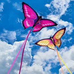 Free delivery of butterfly set flying toys suitable for childrens sets light and lines wind sets spools inflatable display sets 240428