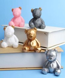 Other Festive Party Supplies Light Luxury Cute Geometric Bear Cake Topper Europe Style Birthday Decorations Decoration Kids Boy 3732090