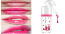 WholeLatest Arrival Fashion Lips Make Up Waterproof Long Lasting Lip Gloss Tint Change Color Baby Lips Transparent Flower Jel4516764