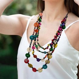 Pendant Necklaces Layered Necklace Women Statement 31.5inch Chain Beaded For Dating Beach Vacation