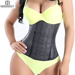 Shapewear Latex Waist Trainer Belt Slimming Waist Cincher Hot Body Shaper Tummy Trimmer Long Torso Girdle Corset Modeling Strap Y190702 290J