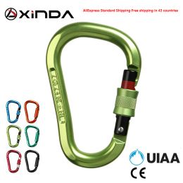 Sculptures Xinda Professional Safety Rock Climbing Carabiner N Aluminum Alloy High Strength Camping Bent Pole Lock Outdoor Equipment