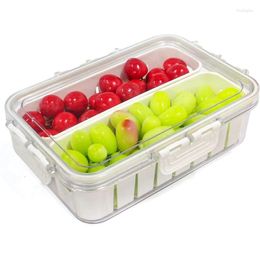 Storage Bottles Snackal Box Fridge Divided Serving Tray Snack Organizer Reusable Food Platter Portable Refrigerator Holder