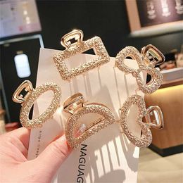 Other Simple Metal Hollow Geometry Hairpins Women Transparent Shark Clips Crab Headwear For Girl Hair Styling Hair Accessories
