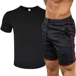 Men's Tracksuits 2 Piece Mens Outfits Men Set Cotton T-Shirts Shorts Sport Suit Jogging Tracksuit Casual Streetwear Short Sets