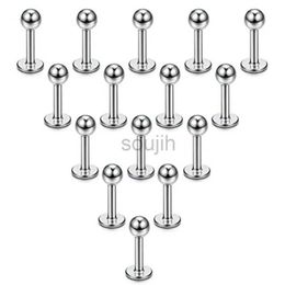 Body Arts 15Pcs 16G Stainless Steel Lip Rings Labret Nose Studs Piercing Monroe Nose Studs Cartilage Tragus Helix Earring 6/8/10/12mm d240503