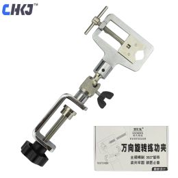 Schroevendraaiers Chkj Original Huk 360 Degree Adjustable Metal Alloy Adjustable Locksmith Tools Softcover Type Practice Lock Vise Clamp