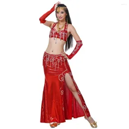 Stage Wear Professional Belly Dance Clothing For Performance Outfits Bollywood Dancer Costumes Sequined Dancing Outfit