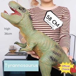 Other Toys Super Soft Dinosaur Toy Tyrannosaurus Rex Model Brachiosaurus Jurassic Puppet Shark Dinosaur Park Childrens ToyL240502