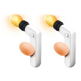 Accessories 2X Egg Candler Tester Rechargeable Wireless Cool Light Incubator Candling Lamp With Two Soft Head Fit For All Eggs Type