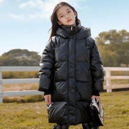 Down Coat Winter Overalls For Children Glossy Waterproof Oversize Warm Parka Outerwear Hooded Jackets Girls Y3666