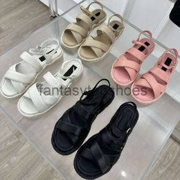 Channeles 2023 sandals Designer raffia Sandals CHAN Women Espadrilles Lambskin Leather Flat Heels Strap Gold Buckle Wedding Dress Shoes Paseo Dad Sandal