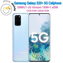 Original Samsung Galaxy S20+ Plus 5G G986U1 Unlocked Cellphone 6.7" Snapdragon 865 Octa Core 108MP&40MP 12GB RAM 128GB Mobilephone
