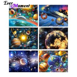 Stitch Ever Moment Diamond Painting Embroidery Colourful Planet Full Round Square Drills Resin Drill Wall Art Decoration ASF2257