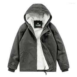 Men's Jackets Quality Male Loose Bomber Jacket Outwear Fleece Thicker Warm Parkas Down Men Hooded Winter Casual Coats 4XL