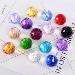 Mini Colourful Crystal Ball 30MM Crystal Pendant With Drilled Hole Hanging Crystals Pendants For Bead Curtain DIY Jewellery Accessori9382600