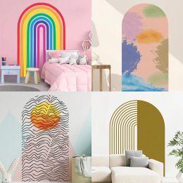 Stickers Arch Boho Rainbow Large Wall Sticker Removable Vinyl Peel and Stick Wall Decal Mural Living Room Bedroom Interior Home Decor
