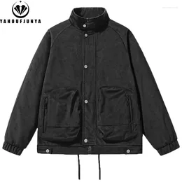 Men's Jackets Men Spring Solid Colour High-Quality Design Stand-up Collar Jacket Outdoor Leisure Fashion Windproof Brand Male Coat