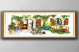 Ideal house Handmade Cross Stitch Craft Tools Embroidery Needlework sets counted print on canvas DMC 14CT 11CT8625368