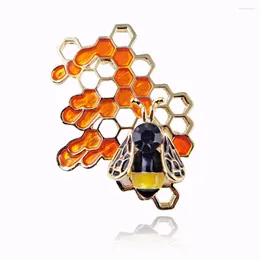 Brooches Women Enamel Bee Nest Brooch Coat Bag Insect Pin Accessories