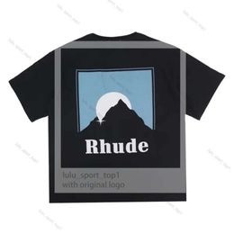 Mens Designer T Shirt Sports Shirts Sweatshirt Rhude T Shirt Mens Designer T Shirt Embroidery Shirts Man Womens Luxury Men Trend Printing Clothes Big Size 936