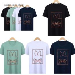 Psyco Bunny Shirt Psychological Bunny Polo T Shirts Designer Rabbit T-Shirt Trendy Fashion Usa High Street Short Sleeve Tshirts Clothing Streetwear Psyco 828