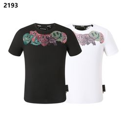 PLEIN BEAR T SHIRT Mens Designer Tshirts Brand Clothing Rhinestone PP Skulls Men T-SHIRT ROUND NECK SS SKULL Hip Hop Tshirt Top Tees 16989