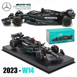 Diecast Model Cars Bburago 1 43 W14 2023 44# Hamilton Mercedes AMG Petronas F1 Team #63 Russell Alloy Car Die Casting Car Model Competition VehicleL2405