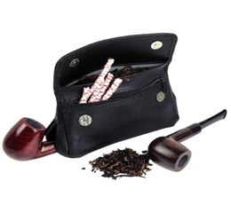 FIREDOG Genuine Leather Smell Proof Bag Smoking Tobacco Pipe Pouch Case Bag For 2 Pipes Tamper Filter Tool Cleaner Preserve Freshn9571001