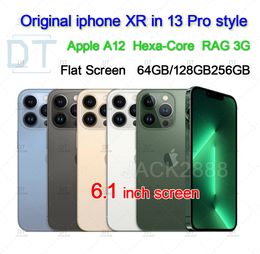 Refurbished Original Unlocked OLED Screen iPhone XR in iPhone 13 Pro Cellphone style Apple iPhone 13pro RAM 3GB ROM 64GB/128GB/256GB Mobile phone