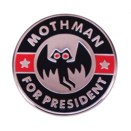 Mothman For President Pin Political Campaign Button Brooch Badge