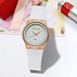 Wristwatches Simple Watches Women Quartz Wristwatch Casual Silicone Strap Ladies Watch Calendar Clock Gift Relogio Feminino