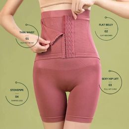 Women's Shapers Seamless Shapewear High Waist Boxer Trainer Women Corset Breasted Flat Belly Panties Slim Underwear Plus Size Body Shaper