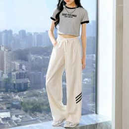 Trousers Summer Girls' Sports Pants Korean Version Slim High Street Casual Fashionable Children's Clothing Fit Elevated Design