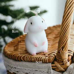 3PCS Candles Natural Plant Scented Little Rabbit Aromatherapy Candle Eggplant Fragrant Fruits Aromatherapy Holiday Party Candle 1Pcs