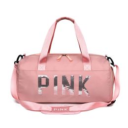 Bags New Sequins Pink Gym Bag Women Shoe Compartment Waterproof Sport Bags for Fitness Training Bolsa Sac De Sport Travel Bag